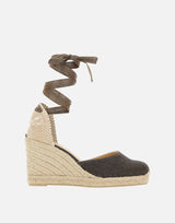 CASTANER Espadrillas con zeppa "Carina" BROWN Donna 