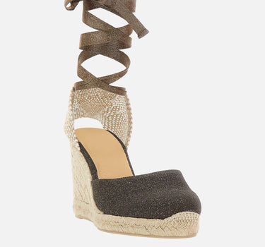 CASTANER Espadrillas con zeppa "Carina" BROWN Donna 