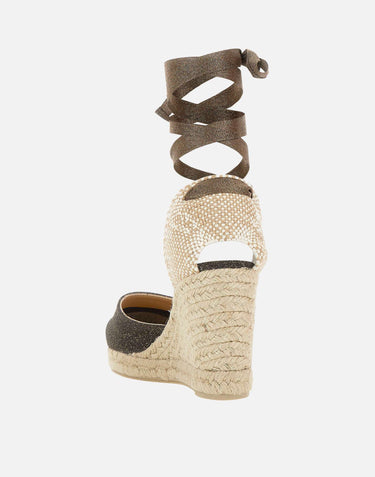 CASTANER Espadrillas con zeppa "Carina" BROWN Donna 