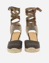 CASTANER Espadrillas con zeppa "Carina" BROWN Donna 