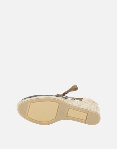 CASTANER Espadrillas con zeppa "Carina" BROWN Donna 