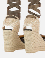 CASTANER Espadrillas con zeppa "Carina" BROWN Donna 