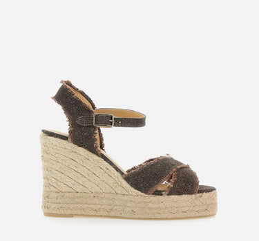 CASTANER Espadrillas con zeppa "Bromelia" BROWN Donna 