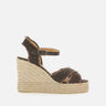 CASTANER Espadrillas con zeppa "Bromelia" BROWN Donna 