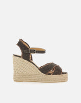 CASTANER Espadrillas con zeppa "Bromelia" BROWN Donna 