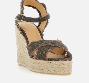 CASTANER Espadrillas con zeppa "Bromelia" BROWN Donna 