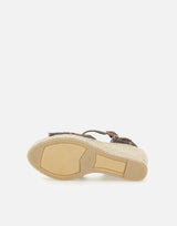 CASTANER Espadrillas con zeppa "Bromelia" BROWN Donna 