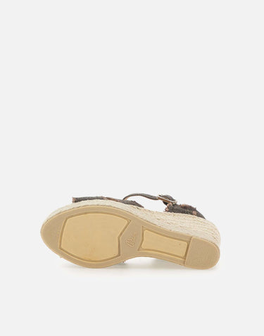 CASTANER Espadrillas con zeppa "Bromelia" BROWN Donna 