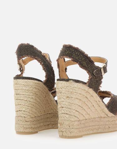 CASTANER Espadrillas con zeppa "Bromelia" BROWN Donna 
