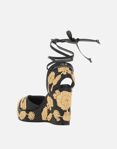 CASTANER Scarpe con zeppa "Carmela" BLACK Donna 