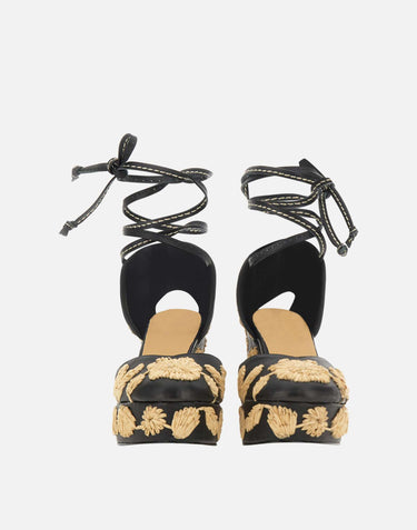 CASTANER Scarpe con zeppa "Carmela" BLACK Donna 