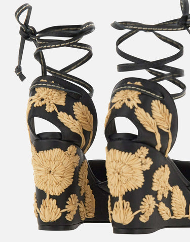CASTANER Scarpe con zeppa "Carmela" BLACK Donna 