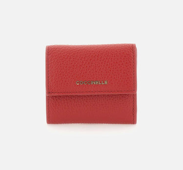 COCCINELLE Portafogli "Metallic Soft Small" RED Donna 