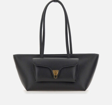 COCCINELLE Borsa a spalla "Double Beat Medium" BLACK Donna 