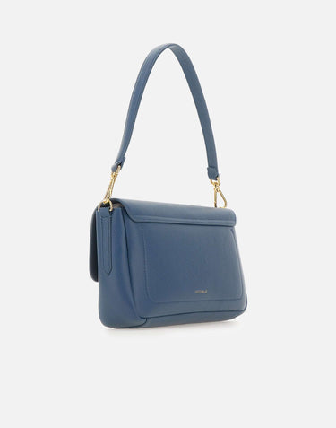 COCCINELLE Borsa a spalla "C-Me Lock Large" BLUE Donna 