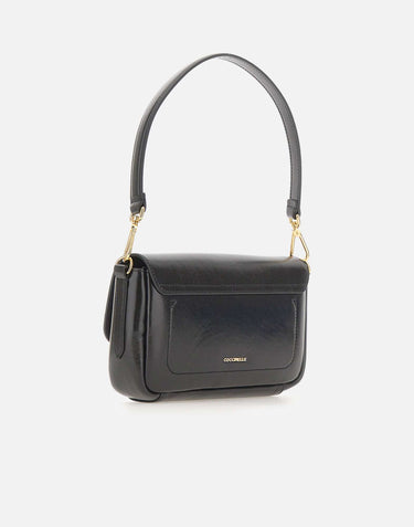 COCCINELLE Borsa a spalla "C-Me Lock Medium" BLACK Donna 