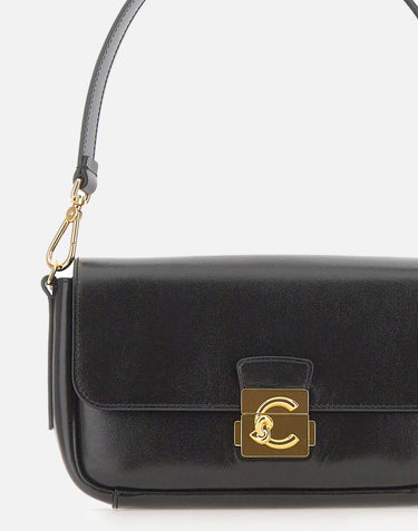 COCCINELLE Borsa a spalla "C-Me Lock Medium" BLACK Donna 