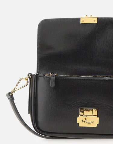 COCCINELLE Borsa a spalla "C-Me Lock Medium" BLACK Donna 