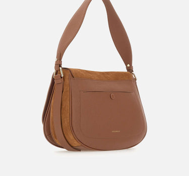 COCCINELLE Borsa a spalla "Mavery Suede" BROWN Donna 