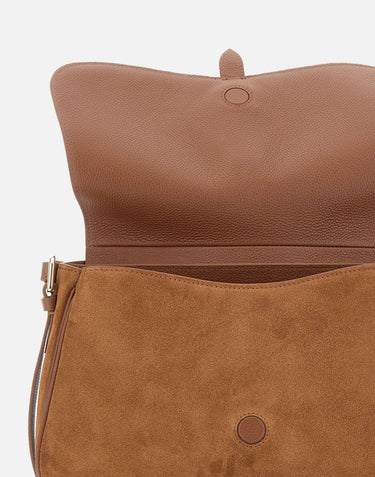 COCCINELLE Borsa a spalla "Mavery Suede" BROWN Donna 
