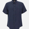 COLMAR ORIGINALS Camicia a maniche corte in lino BLUE Uomo 