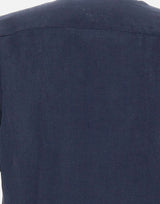 COLMAR ORIGINALS Camicia a maniche corte in lino BLUE Uomo 