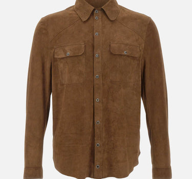 CONCEPT LEATHER Camicia "Marc37 Napoli" BROWN Uomo 