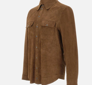 CONCEPT LEATHER Camicia "Marc37 Napoli" BROWN Uomo 