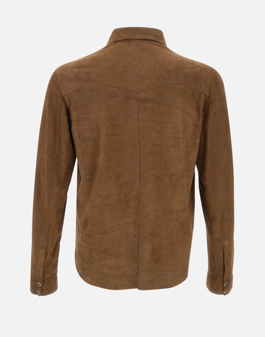 CONCEPT LEATHER Camicia "Marc37 Napoli" BROWN Uomo 