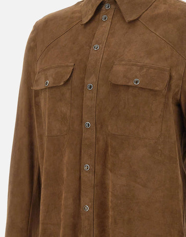CONCEPT LEATHER Camicia "Marc37 Napoli" BROWN Uomo 