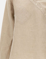 Blusa in lino asimmetrica COPCH52F2060 BEI COPERNI 