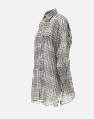 Camicia "Zero Waste checked" COPCH94F2065 GRY COPERNI 