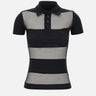 Polo a righe semi trasparente COPJS115F5028 BLK COPERNI 