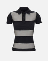 Polo a righe semi trasparente COPJS115F5028 BLK COPERNI 