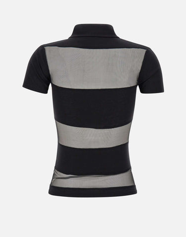 Polo a righe semi trasparente COPJS115F5028 BLK COPERNI 