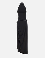 Abito con scollo all'americana sospeso COPR238F5022 BLK COPERNI 