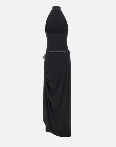 Abito con scollo all'americana sospeso COPR238F5022 BLK COPERNI 