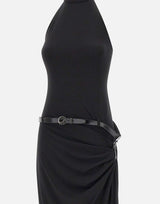 Abito con scollo all'americana sospeso COPR238F5022 BLK COPERNI 