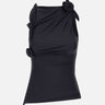 Top asimmetrico con fiore COPT76545 BLK COPERNI 