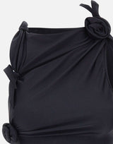 Top asimmetrico con fiore COPT76545 BLK COPERNI 