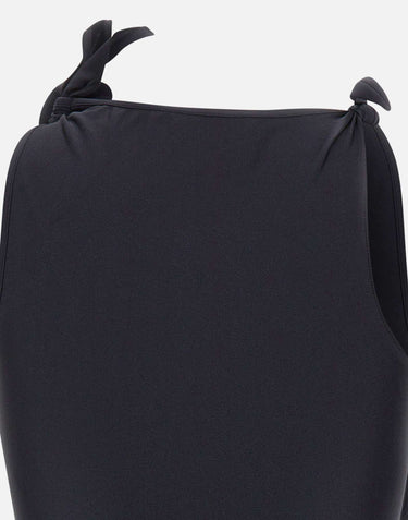 Top asimmetrico con fiore COPT76545 BLK COPERNI 