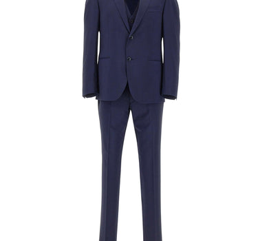 CORNELIANI Abito 3 pezzi in lana e mohair BLUE Uomo 