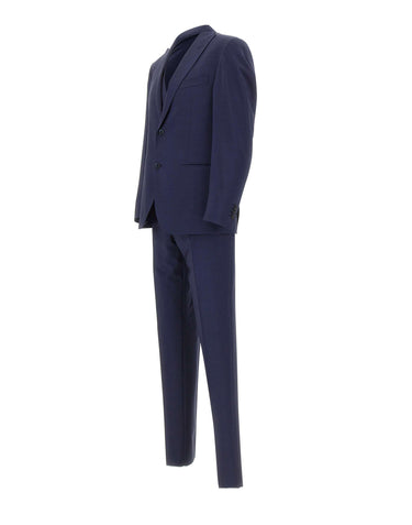 CORNELIANI Abito 3 pezzi in lana e mohair BLUE Uomo 