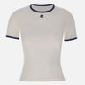 T-shirt "Signature Contrast" 125JTS017JS0203 B257 COURREGES 