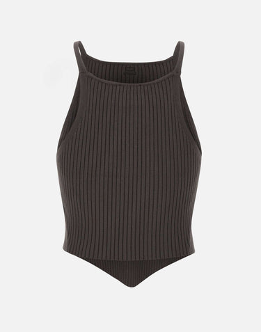 Top "Signature pointy rib knit" 125MTO042FI0001 CARBON COURREGES 