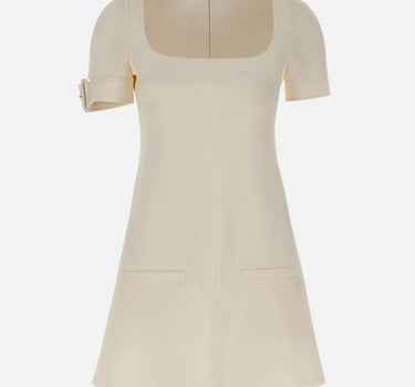Abito a trapezio con fibbia 126CRO788PL0159 HERWHITE COURREGES 