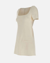Abito a trapezio con fibbia 126CRO788PL0159 HERWHITE COURREGES 