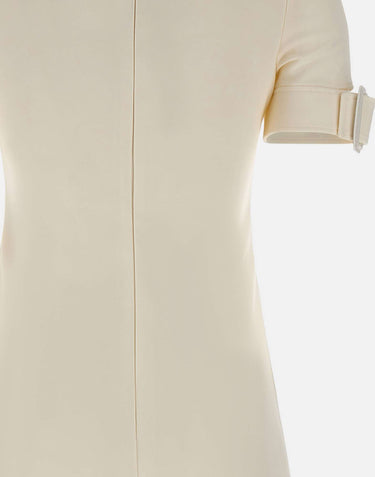 Abito a trapezio con fibbia 126CRO788PL0159 HERWHITE COURREGES 