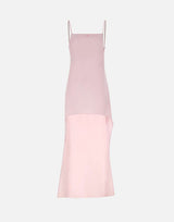 Abito lungo in crêpe con schiena scoperta 126CRO805PL0159 LTPINK COURREGES 