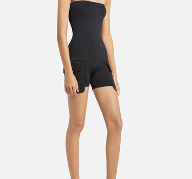 "Tech Jersey Cargo Bodysuit" 126JCB050PA0043 BLACK COURREGES 